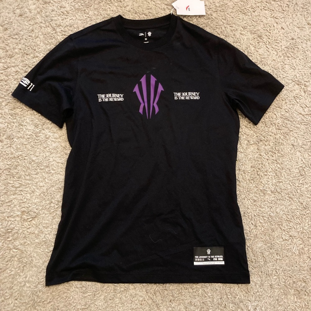 Black and Purple Men's Graphic Kyrie Irving Anta Tee